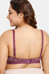 Rosaline Everyday Double Layered Non Wired Full Coverage Super Support Bra - Winter Bloom — thumbnail 2